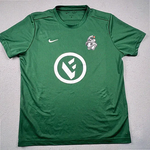 Nike Dri-FIT Soccer Jersey Mens XL Green Snake Cherry Graphic 22 Athletic Tee