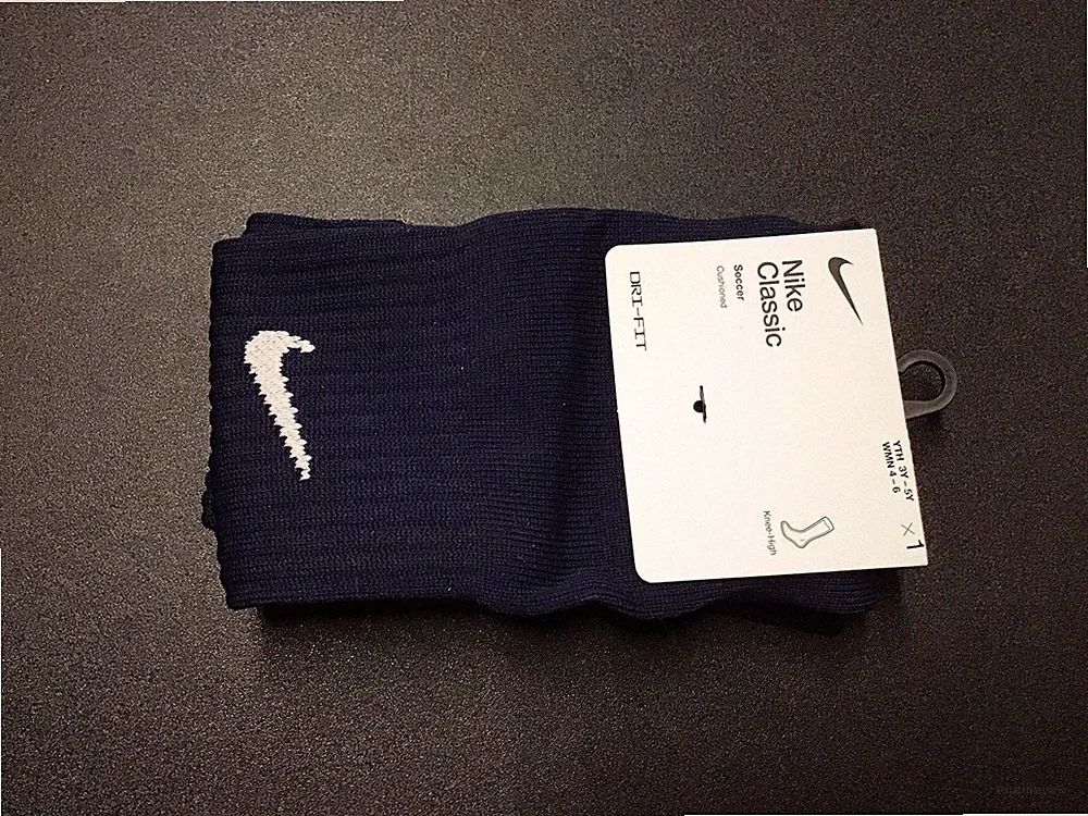 Nike Dri-Fit Youth Classic Soccer Socks Kids 3Y-5Y Navy Blue New