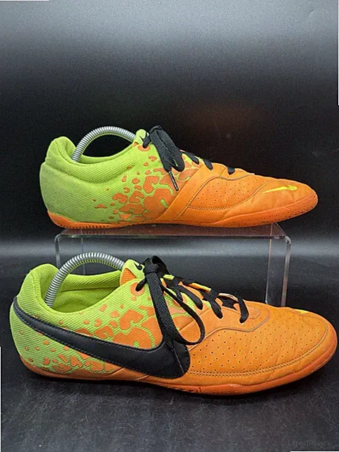 Nike Elastico II Indoor Soccer Futbal Shoes Mens Size 10.5 Orange Yellow