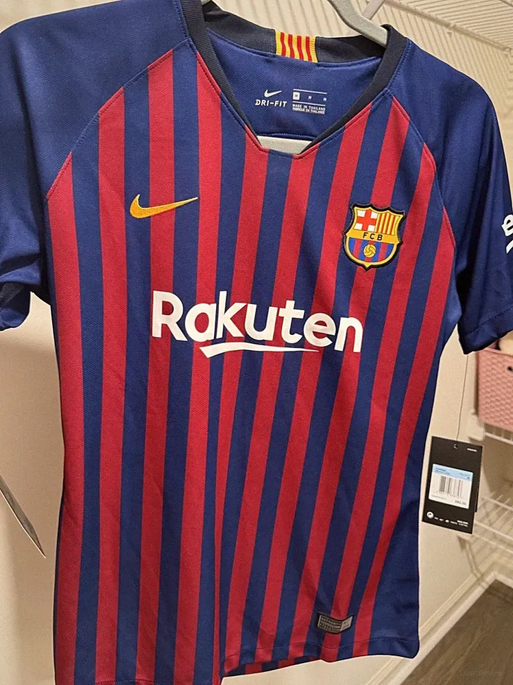 Nike FC Barcelona Women’s Soccer Jersey Size M Blue/Red Striped Rakuten