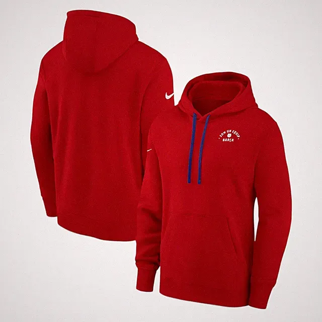 Nike FC Barcelona Womens Essential Fleece Pullover Hoodie Red BNWT Soccer Barca