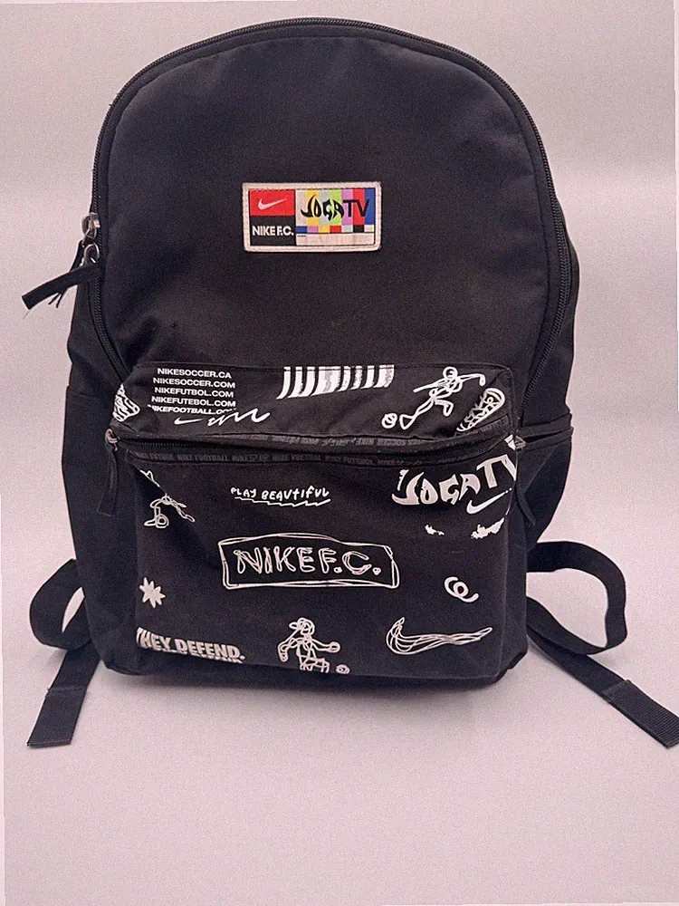 NIKE FC Joga Bonito Black Soccer Backpack Joga TV Football Soccer RN#56323 USED