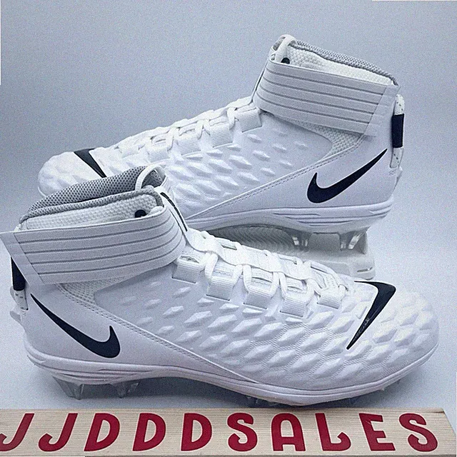 Nike Force Savage Pro 2 Mid White Football Cleats AH4000-100 Men’s Size 9 New