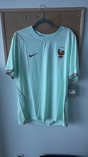 Nike France National Team Soccer Jersey XL Light Green Short Sleeve