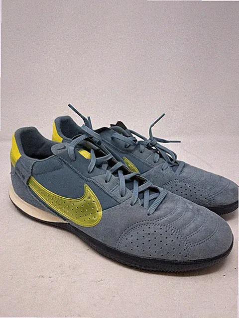 Nike Gato Men’s Indoor Soccer / Futsal Shoes Blue Suede Neon Yellow Size 11.5