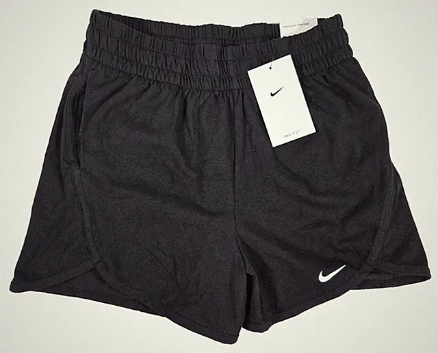 Nike Girls Large Dri-FIT Breezy High-Waisted Training Shorts in Black NWT