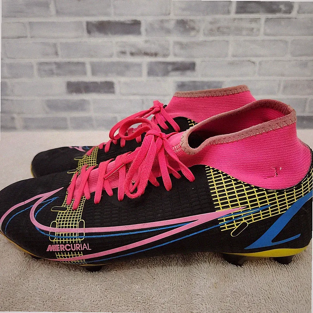 Nike Girls Mercurial Superfly Elite Pink Black Size 7 Soccer Football Cleats