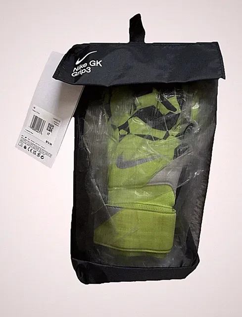 Nike Grip 3 Match Goalkeeper Gloves Men's Soccer Gloves NWT HQ0256-702 Size 9