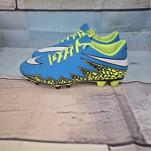 NIKE Hypervenom Phade II FG Blue Lagoon Soccer Cleats 744944-400 Women's Sz 10