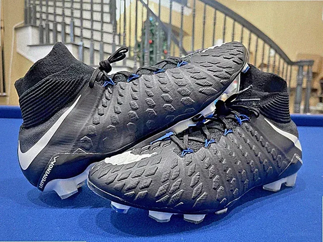 Nike Hypervenom Phantom 3 Elite DF FG Black White Royal Size 11.5 Worn 2X