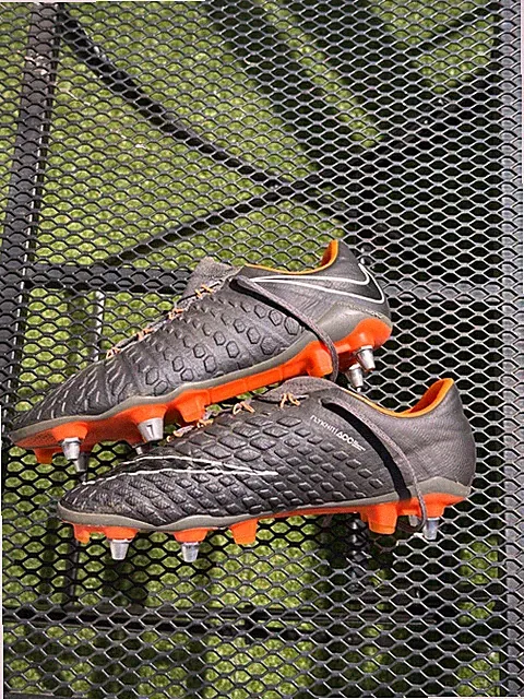 Nike Hypervenom Phantom Elite ACC SG Pro Anticlog Football Boots Gray / Orange