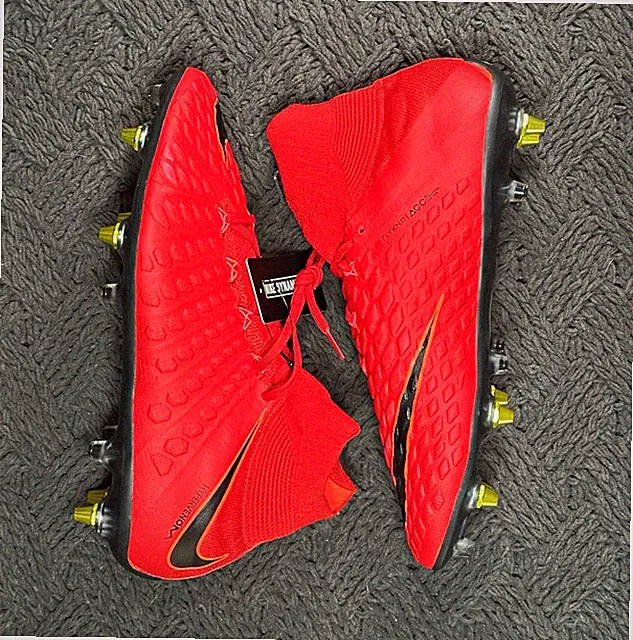 Nike Hypervenom Phantom III DF SG-Pro AC Soccer Cleats Red Size 12.5 NEW