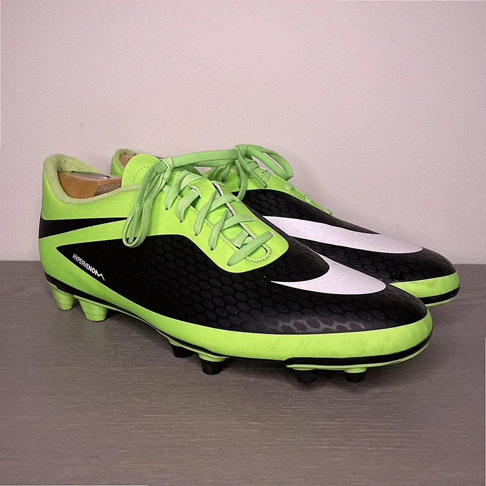 Nike Hypervenom Phantom Neon Lime Green Soccer Cleats Men’s Size 10 599809-310
