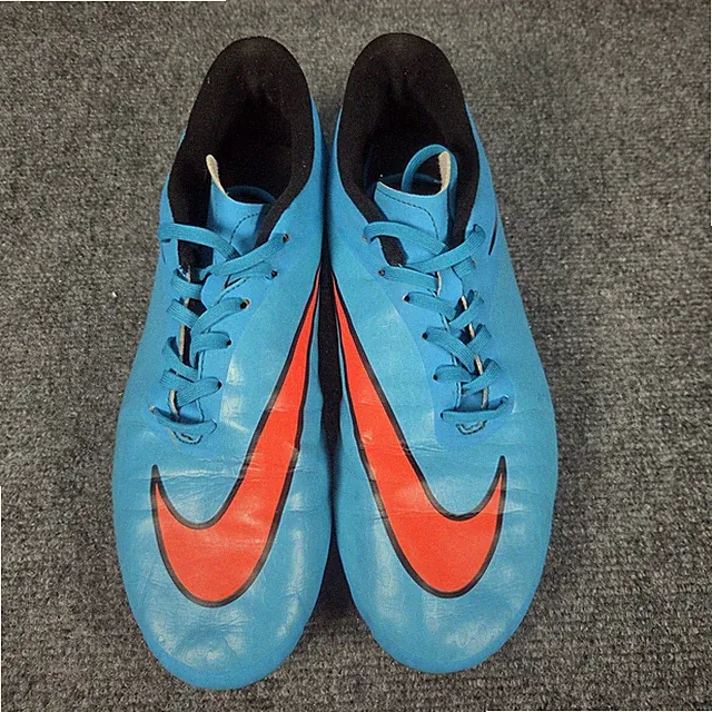 Nike Hypervenom Phatal FG Soccer Cleats Blue Orange Firm Ground Men's Size 9