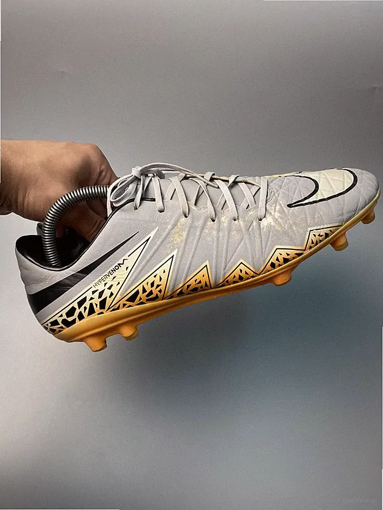 Nike Hypervenom Phatal II FG Wolf Grey Orange Soccer Cleats Football Boots US8.5