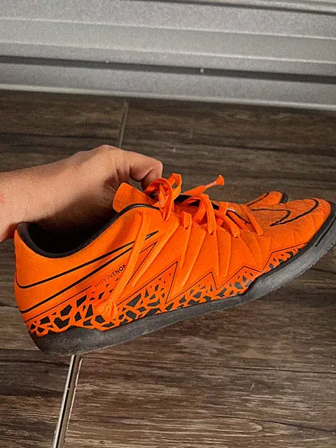 Nike Hypervenom Phelon 2 IC Men 9 Orange Black Indoor Soccer Shoes 749898-888