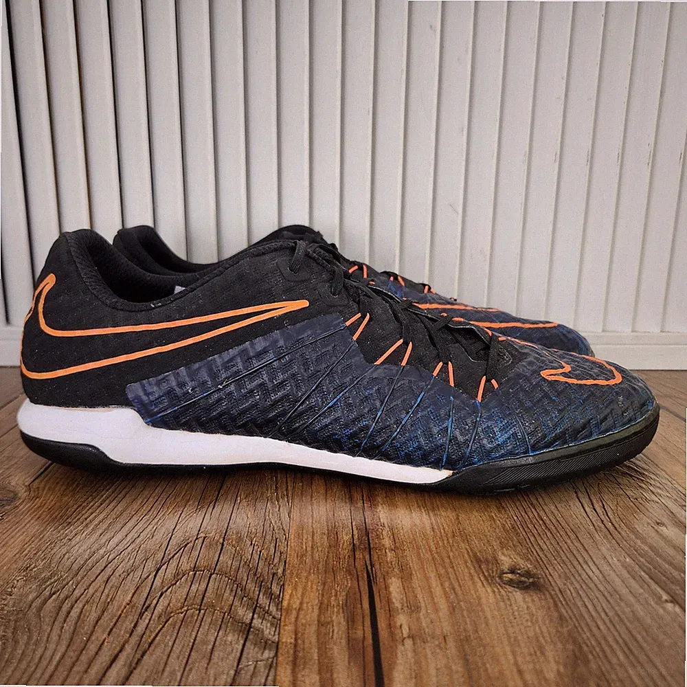 Nike HypervenomX Finale IC Soccer Shoes Mens Sz 13 Navy Orange Indoor 749887-008