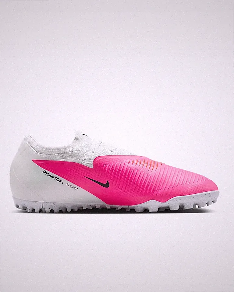 NIKE IQ2155-900 Men Low Top Turf Soccer Trainers White Pink React Mesh