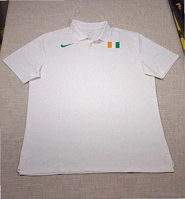 NIKE Jersey Polo Shirt Large Mens White Green Cote Divoire Ivory Coast Soccer