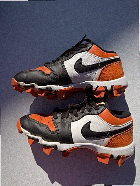 Nike Jordan Cleats, Orange And Black , Size 3.5 Youth, Excellent Condition
