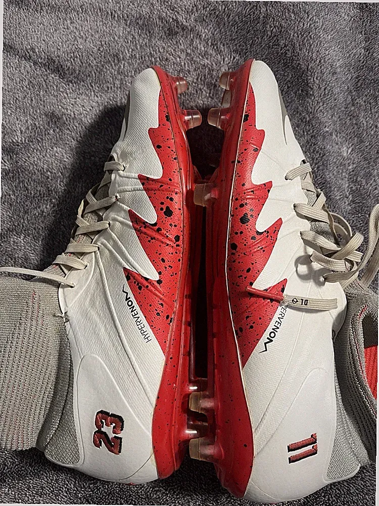 Nike Jordan Hypervenom elite White Red soccer Cleats US Size 6