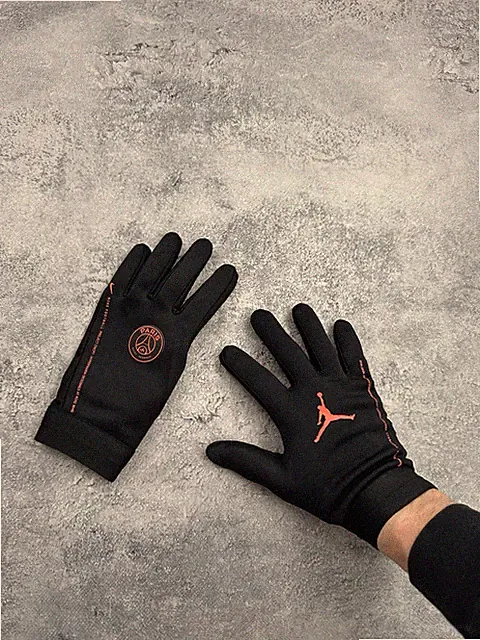 Nike Jordan PSG Paris Saint-Germain Gloves Mens Size S Black HyperWarm Glove