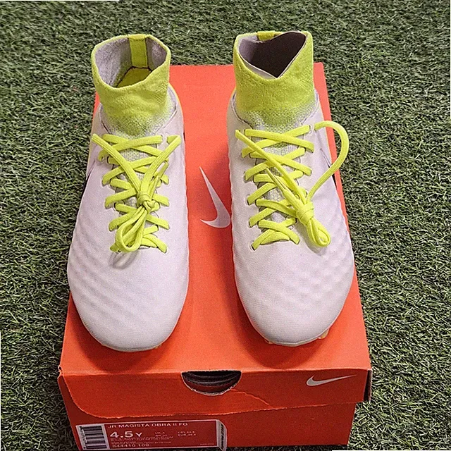 Nike Jr. Magista Obra II Fg Kids Soccer Shoes White-Volt-Black