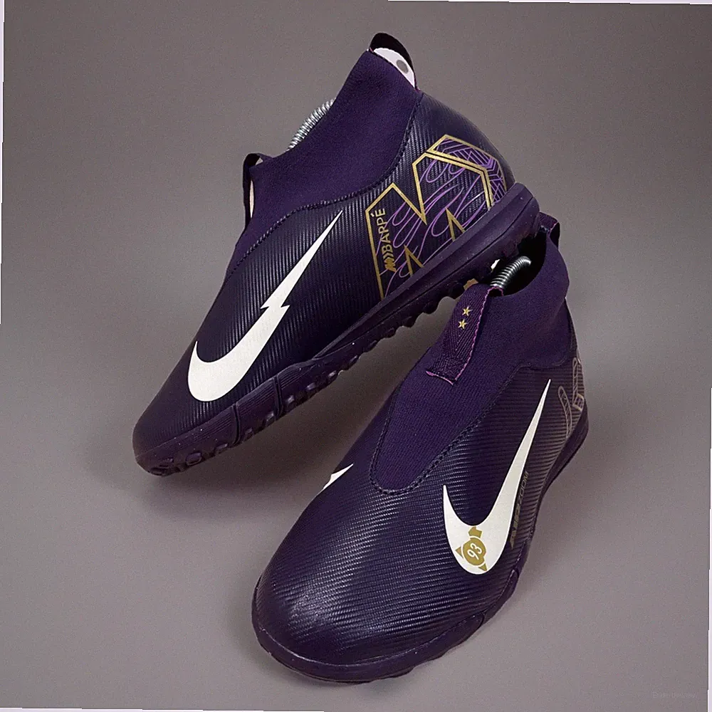 Nike JR Mercurial Superfly 10 Academy KM Turf Soccer Cleats HF3420 Purple SZ 6Y