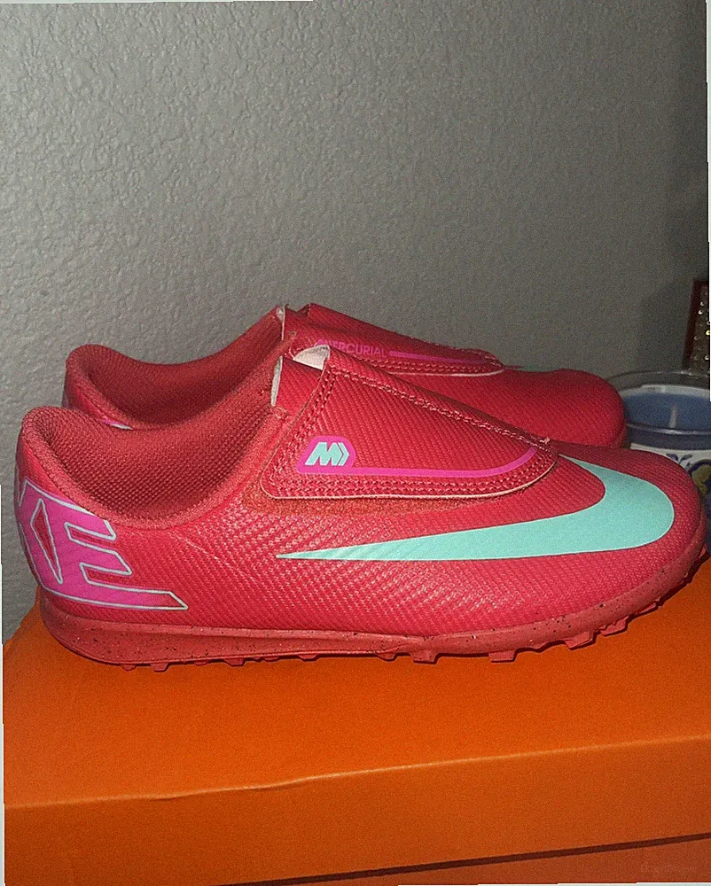 Nike Jr Mercurial Vapor 16 Club TF Soccer Cleats Ember Glow -LITTLE KIDS 13C NEW