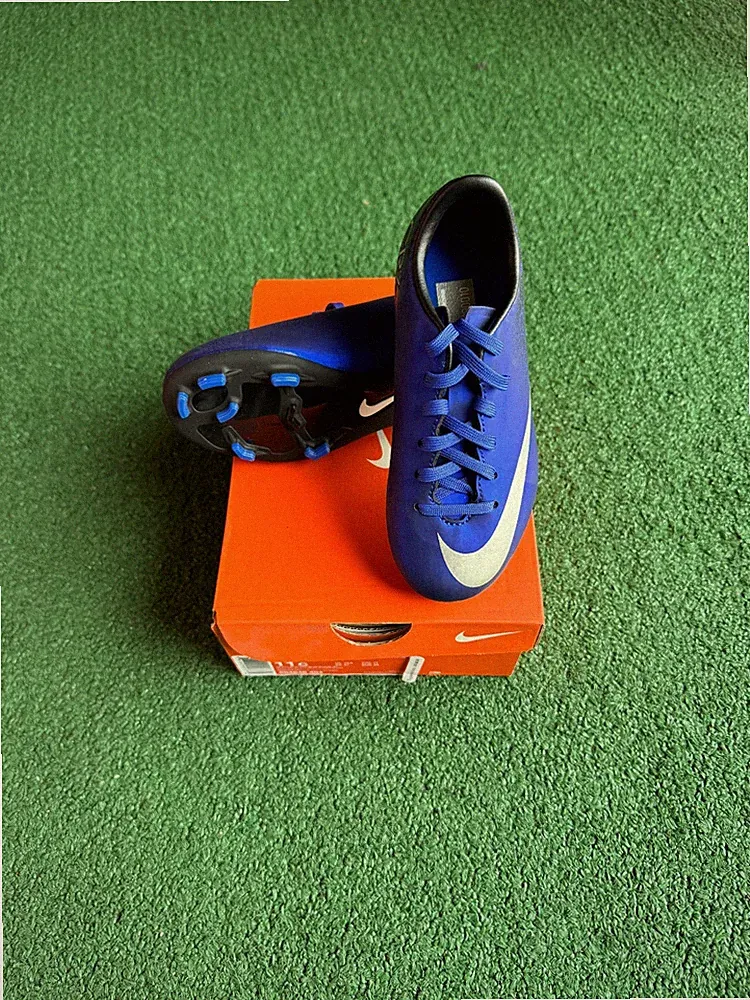 Nike Jr Mercurial Victory V CR7 FG Kids' Soccer Shoe - Blue/Metallic