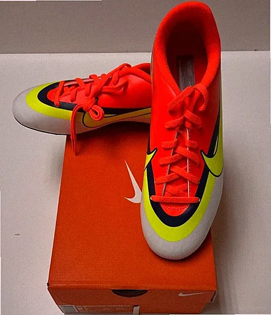 Nike Jr Mercurial Vortex CR FG-R Kids Soccer Shoes White-Crimson-Volt