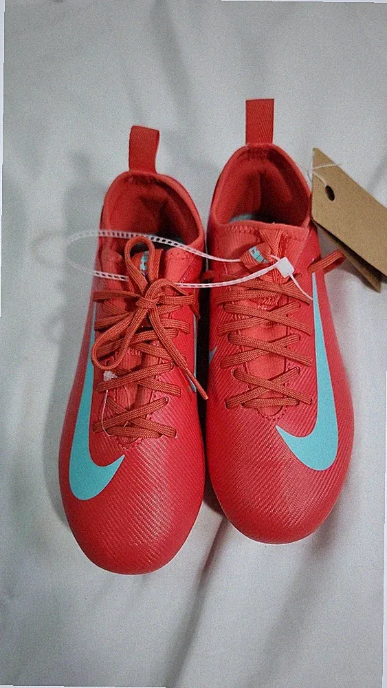 Nike Jr. Mercurial Zoom Vapor 16 Academy MG Kids Soccer Cleats Ember Glow/Aurora