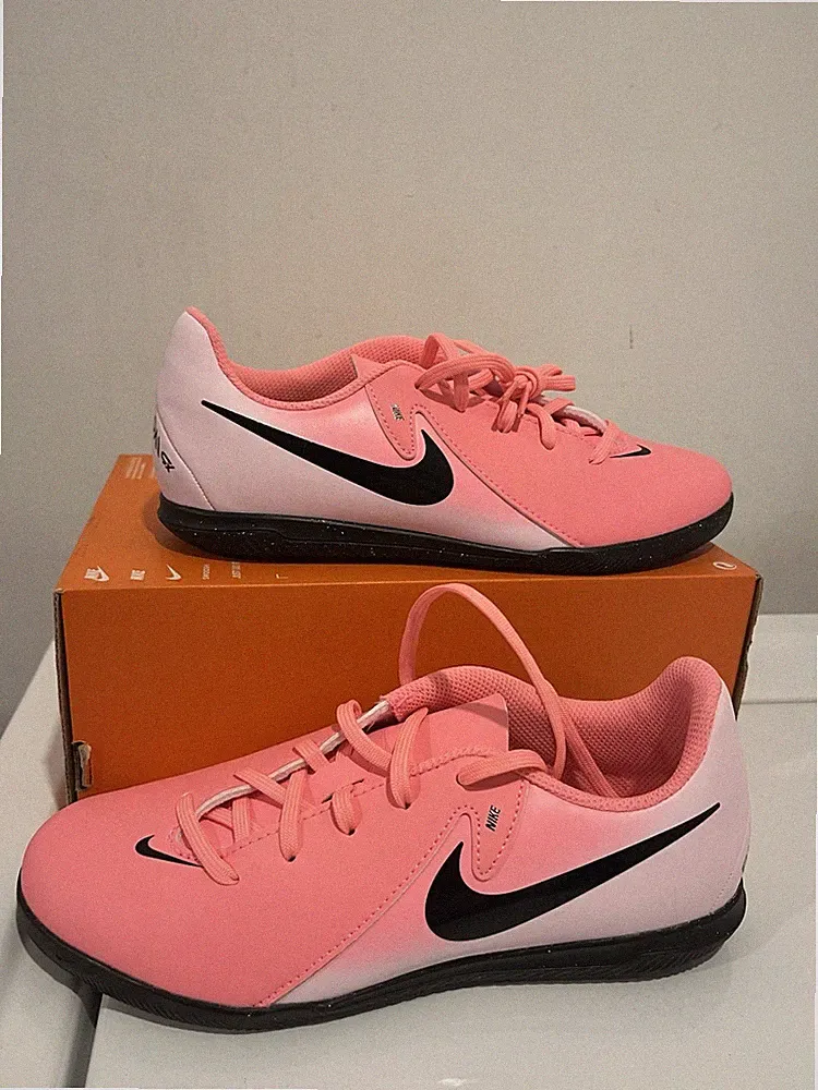 Nike JR Phantom GX II Club IC GS 3.5 Soccer Shoes FJ2606-600, Sunset Pulse/Black