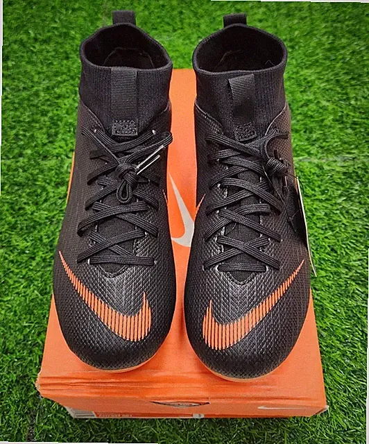 Nike Jr. Superfly 6 Academy GS Fg Kids Soccer Shoes Black-Orange