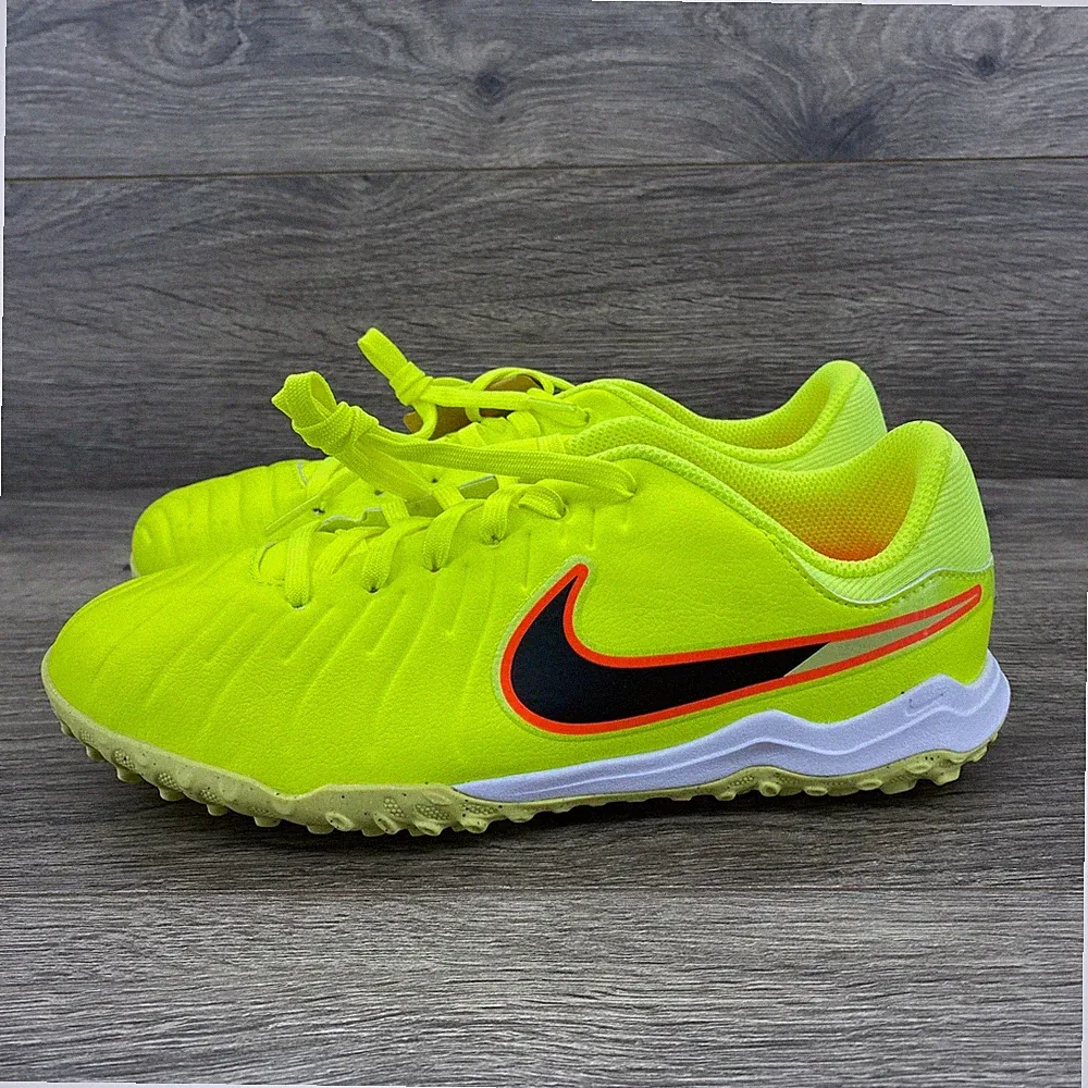 Nike Jr Tiempo Legend 10 Academy TF Kids 6Y Volt Turf Soccer Shoes