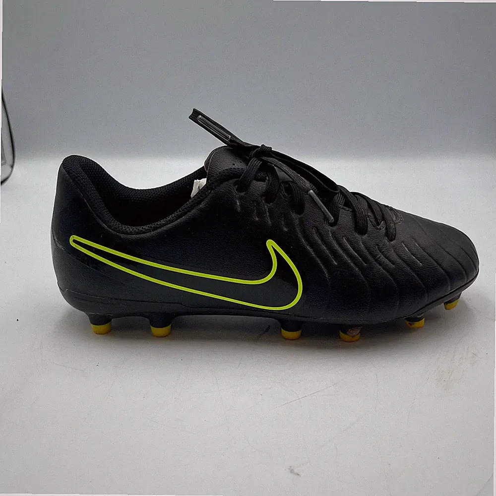 Nike Jr. Tiempo Legend 10 Club Firm Ground Unisex Kids Soccer Cleats Black Green