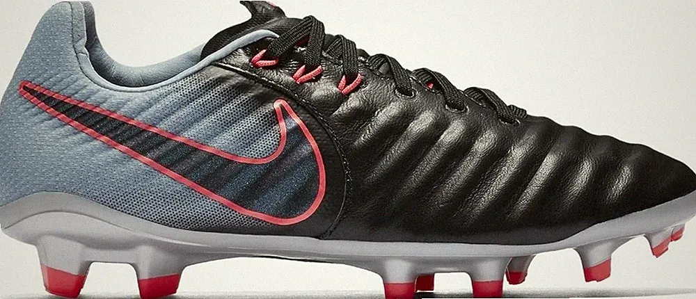Nike JR Tiempo Legend VII FG Leather Soccer Cleats Black Armory Navy Size 4Y