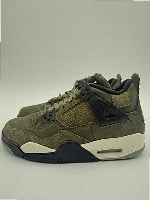 Nike Kid's Air Jordan 4 Retro SE Craft Size 4.5 GS Medium Olive |FB9928-200