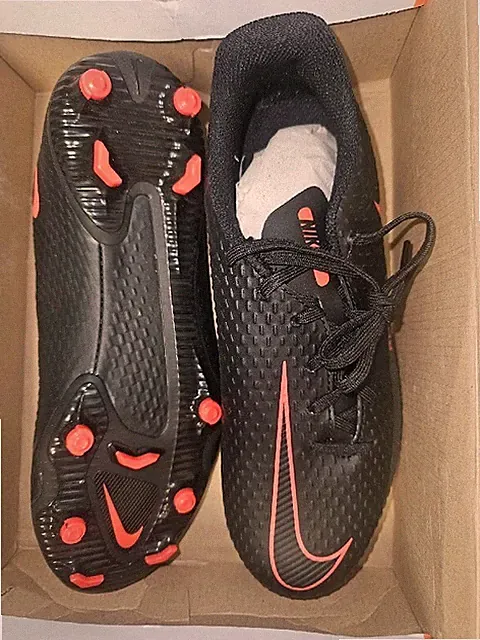 Nike Kids Phantom GT Academy FG/MG Soccer (Little Kid/Big Kid) Black/Chile Red