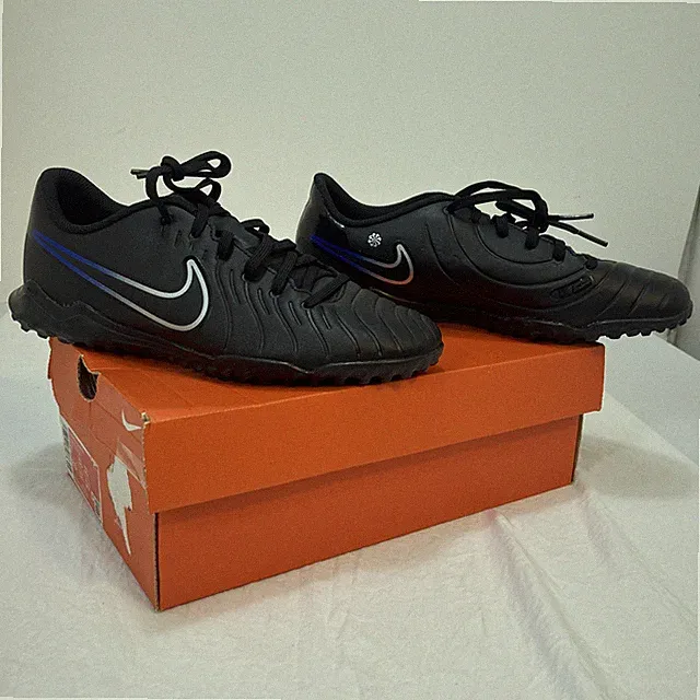 Nike Legend 10 Club Turf Soccer Sneakers Size, M 7- W 8.5 DV4345040 Black Chrome