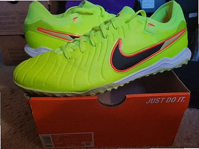 Nike Legend 10 Pro TF Turf Mad Voltage Pack Volt Black Soccer Cleats DV4336 701