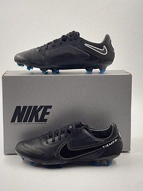 Nike Legend 9 Elite FG Soccer Cleats CZ8482 001 Black/Grey Men Size 7.5