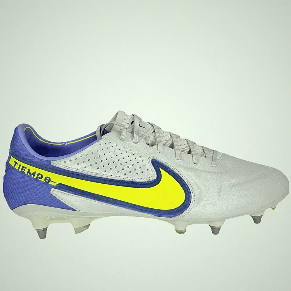 Nike Legend 9 Elite SG-Pro Grey Volt Sapphire Soccer Cleats Mens 12.5 DJ8039-076