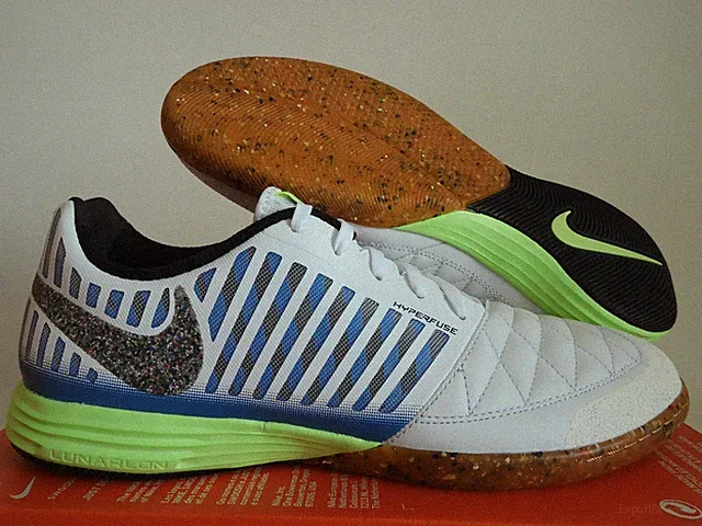 Nike Lunargato II Gato Indoor Soccer Cleats Black-Lime Glow Sz 12 [580456-043]