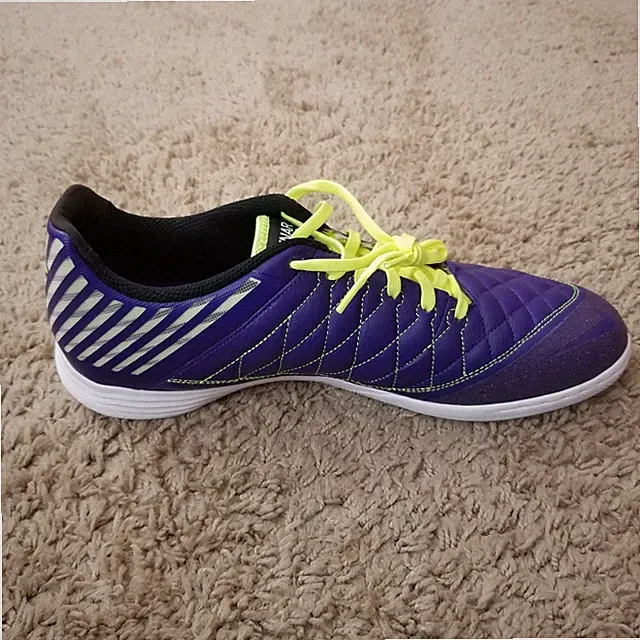 NIKE LUNARGATO II GATO INDOOR SOCCER CLEATS PURPLE LIME SZ 12 580456-570