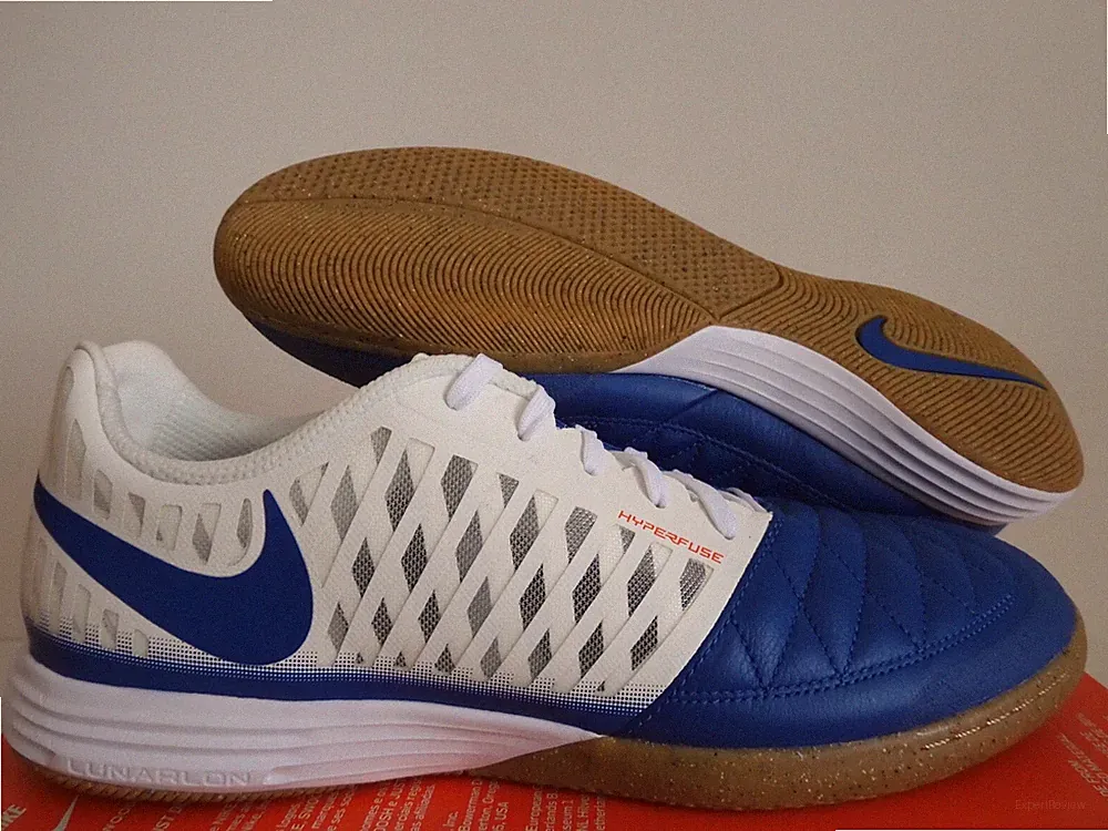 Nike Lunargato II Gato "Indoor Soccer Cleats" Sail-Blue Jay Sz 12 [580456-100]