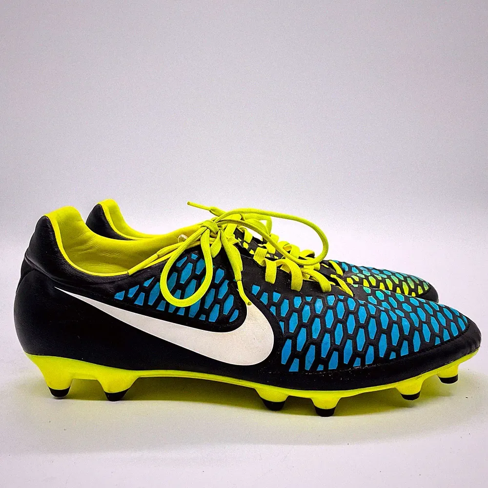 Nike Magista Onda FG Men's Size 10.5 Soccer Cleats Black Volt Blue 651543-014