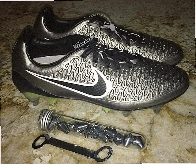 NIKE Magista Opus SG Metallic Pewter Black Soccer Cleats Boots NEW Mens Boys 6.5