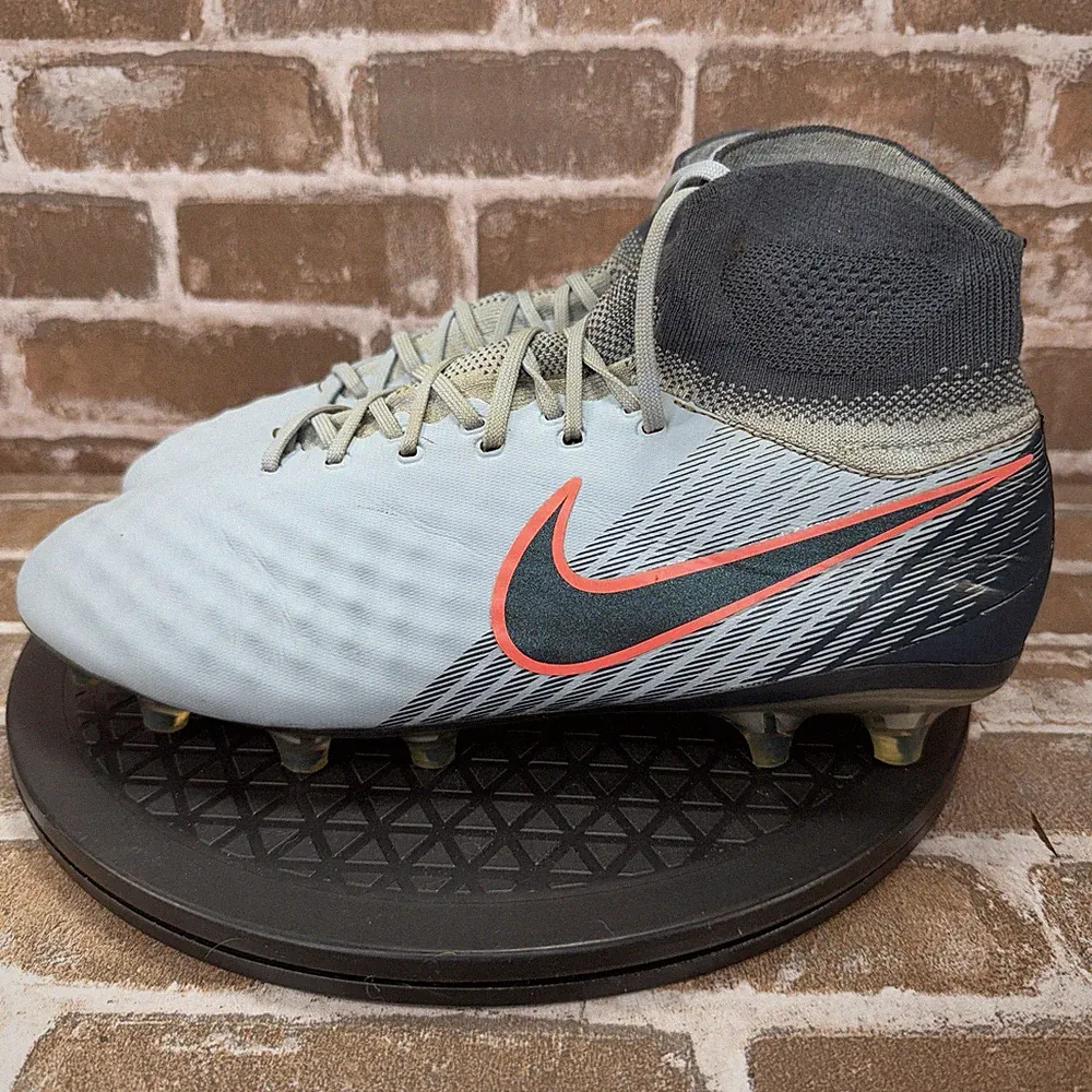 Nike Magista Orden II FG Soccer Cleats Gray Red 843812-400 Men’s Size 10.5