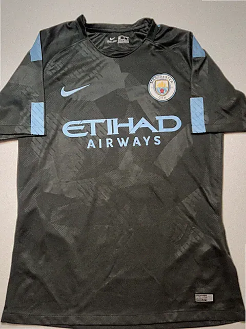 Nike Manchester City 2017/2018 Sterling #7 Away Jersey Shirt Mens Size Large